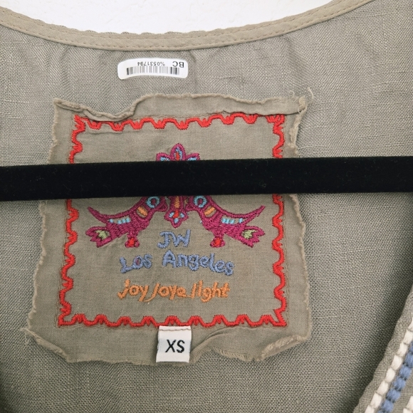 Johnny Was LA Stevie linen Mini dress XS Embroidery Embroidered - Picture 7 of 8